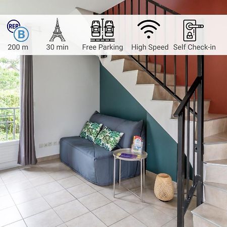 Апартаменты Le Duplex , Proche Gare Rer, Parking, Arrivee Autonome Палезо Экстерьер фото